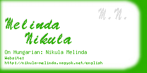 melinda nikula business card